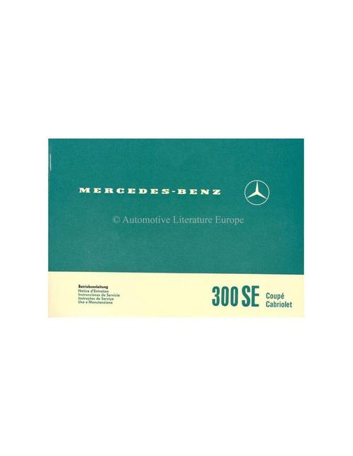 1966 MERCEDES BENZ 300 SE COUPE / CABRIOLET, Autos : Divers, Modes d'emploi & Notices d'utilisation