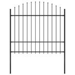 vidaXL Tuinhek met speren bovenkant (1,5-1,75)x1,7 m staal, Verzenden, Nieuw