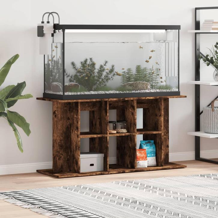 vidaXL Aquariumstandaard 120x40x60 cm bewerkt hout gerookt, Dieren en Toebehoren, Vissen | Aquaria en Toebehoren, Nieuw, Verzenden