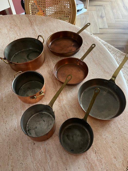 Kookpan (7) - Koper, Messing, Tin, Antiek en Kunst, Antiek | Keukengerei