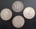 Autriche. 4 Oostenrijkse zilveren munten van 1818-1932