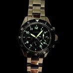 Landeron Pilote Vintage Tricompax - Heren - 2020+, Handtassen en Accessoires, Horloges | Heren, Nieuw
