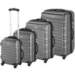 tectake Kofferset 4-delig met harde schaal - grijs, Verzenden, Nieuw