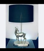 Valenti - Lampe - Lampe en bronze argenté Valenti avec cerf