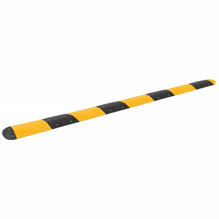 vidaXL Verkeersdrempel 420x32,5x4 cm rubber geel en zwart, Huis en Inrichting, Woonaccessoires | Wanddecoraties, Nieuw, Verzenden