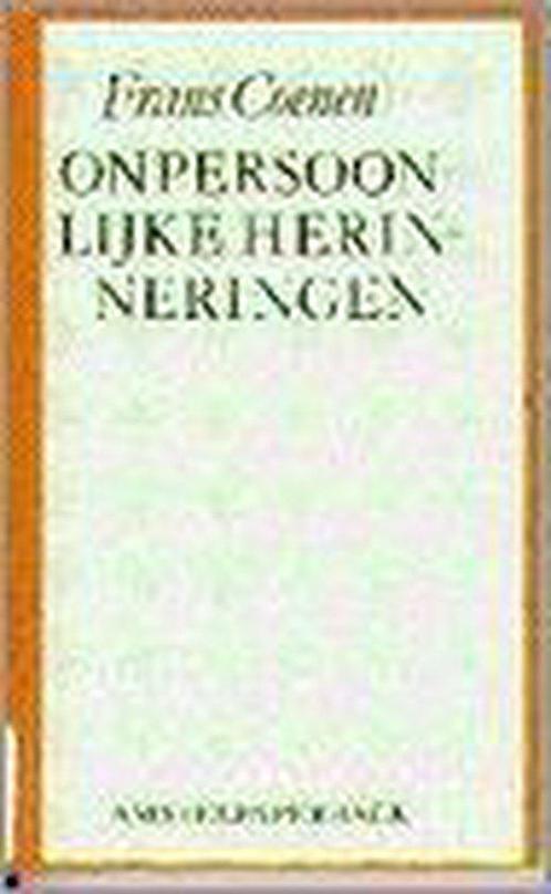 Onpersoonijke herinneringen - Frans Coenen 9789020452877, Boeken, Romans, Gelezen, Verzenden
