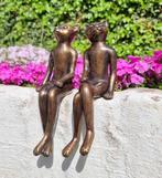 Beeldje - Dreaming cats - Brons, Antiek en Kunst