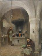 Frans Wilhelm Oldemark (1849-1937) - Monks prepare food in