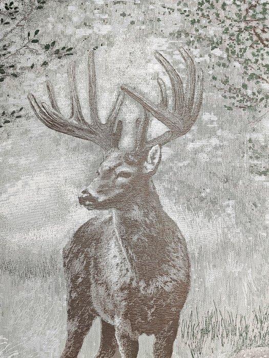 Zeldzaam jacquardweefsel in groene alpaca-wol - 185x140cm -, Antiek en Kunst, Curiosa en Brocante