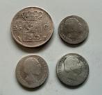 Pays-Bas. 10 cent 1853, 1856 en 1859 en 25 cent 1824B