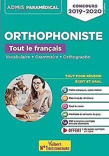 Concours Orthophoniste - Tout le français - Vocabulaire ..., Livres, Livres Autre, Envoi