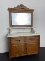 Commode met marmeren blad en spiegel  - Meuble-jouet -, Antiek en Kunst