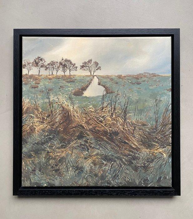 Marein Konijn - Water bij Peizer-Eeldermaden, Antiek en Kunst, Kunst | Schilderijen | Modern