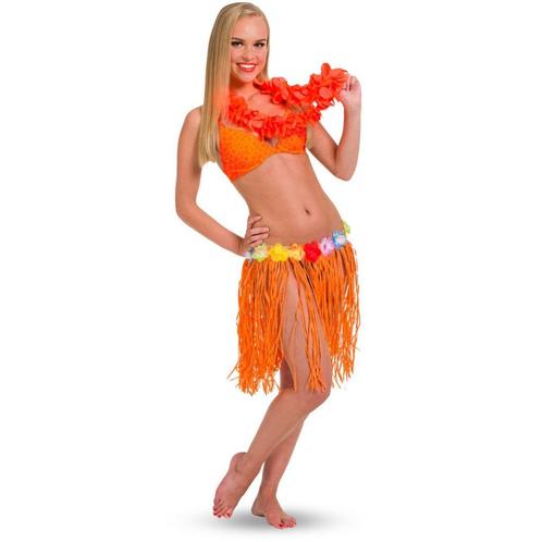 Hawaii Rokje Oranje Stro 45cm, Enfants & Bébés, Costumes de carnaval & Déguisements, Envoi