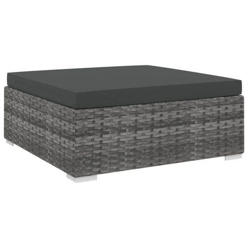 Rattan Voetenbank Grijs | Tweede Kansje | Tuinmeubels, Huis en Inrichting, Stoelen, Grijs, Nieuw, Verzenden