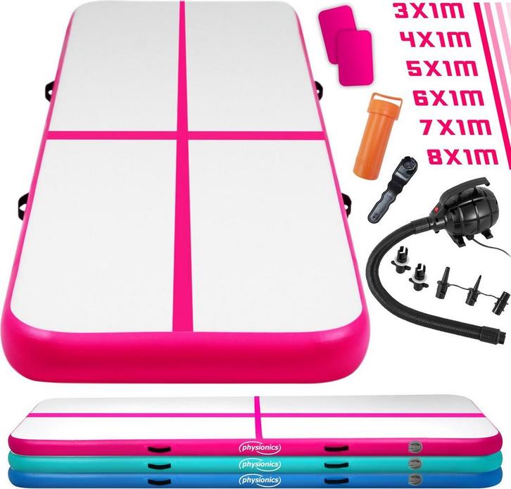Opblaasbare PVC gym mat,  3 x 1m, met elektrische luchtpomp,, Huis en Inrichting, Overige Huis en Inrichting, Verzenden