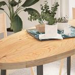 vidaXL Tafelblad 140x60x4 cm ovaal massief eikenhout, Huis en Inrichting, Verzenden, Nieuw