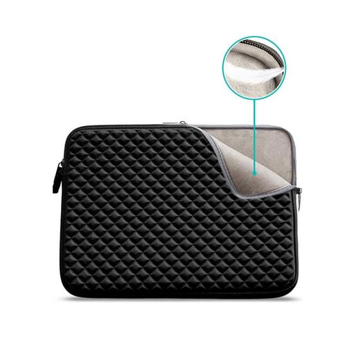 Laptop Sleeve 13 inch diamant look zwart, Computers en Software, Laptoptassen, Nieuw, Ophalen of Verzenden