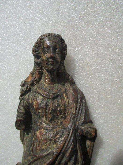 Beeldje, Vierge en bois - 16.5 cm - Kleine beeldje van de, Antiek en Kunst, Antiek | Overige Antiek