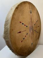 Native Canadian Drum - leather - Canada - Begin 20e eeuw, Antiek en Kunst