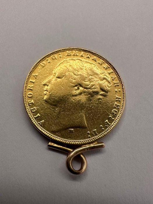 Munthanger - 22 karaat Geel goud, Handtassen en Accessoires, Antieke sieraden