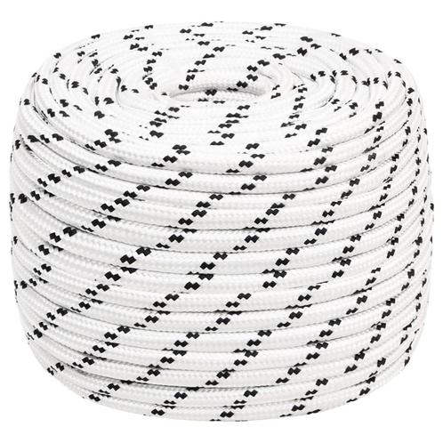 vidaXL Boottouw gevlochten 12 mmx100 m polyester wit, Doe-het-zelf en Bouw, IJzerwaren en Bevestigingsmiddelen, Nieuw, Verzenden