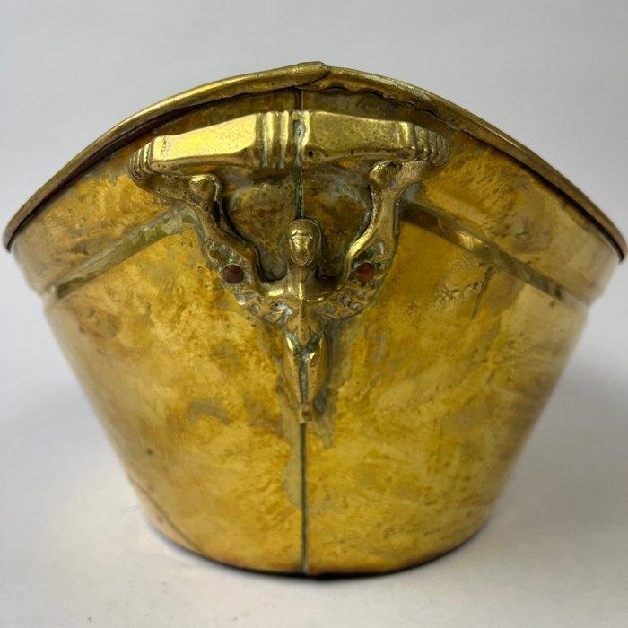 Wijnkoeler - Antiek Messing wijnkoeler met Adelaars, Antiek en Kunst, Curiosa en Brocante