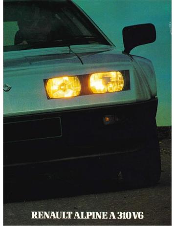 1983 ALPINE A310 V6 BROCHURE GERMAN