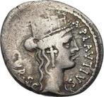 Romeinse Republiek. A. Plautius, 55 BC. Denarius Rare -