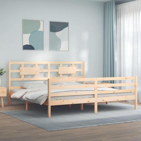 vidaXL Cadre de lit avec tête de lit Super King Size, Maison & Meubles, Chambre à coucher | Lits, Neuf, Envoi