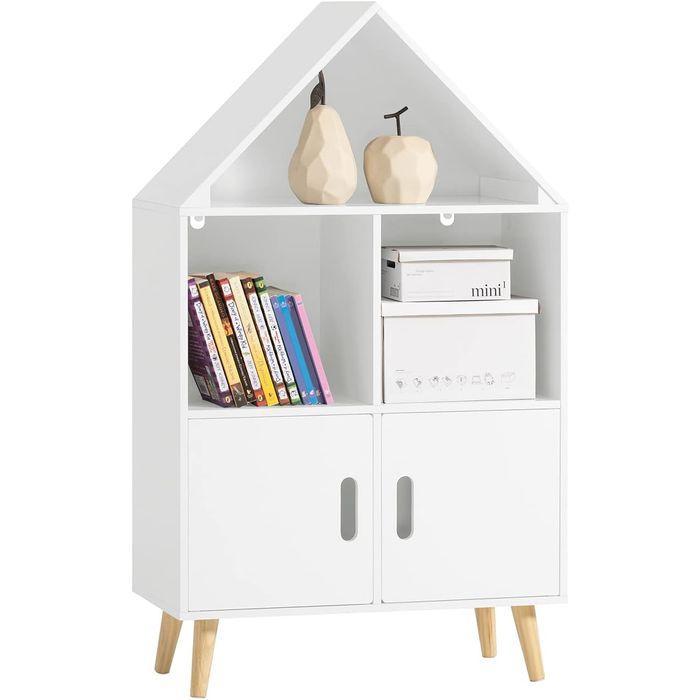 2dekans | Sobuy Kinderboekenkast - Wit - 63x30x103 cm, Kinderen en Baby's, Kinderkamer | Complete kinderkamers, Ophalen of Verzenden