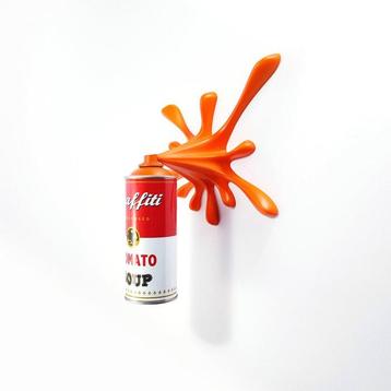 2FAST - Orange Graffiti Tomato Soup Splash Sculpture