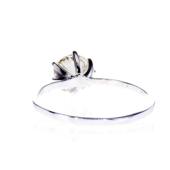Zonder Minimumprijs - Verlovingsring - 14 karaat Witgoud -, Handtassen en Accessoires, Antieke sieraden