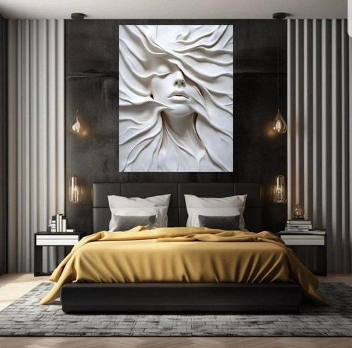I_KONIQ (1969) - Sculpted Face Art Woman, Antiek en Kunst, Kunst | Designobjecten