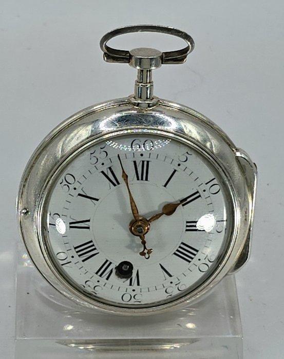 Zacharie fils a Lyon - Hohe Silberspindeluhr - skelettiertes, Handtassen en Accessoires, Horloges | Heren