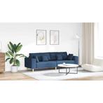 vidaXL Stoffen Sofa met kussen Blauw 208 cm Stof, Verzenden, Nieuw
