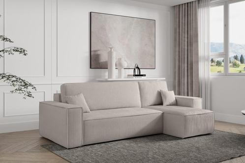 Slaapbank Ribstof Karlo Creme | Universeel | €449,-, Huis en Inrichting, Slaapkamer | Slaapbanken, Overige maten, Overige maten