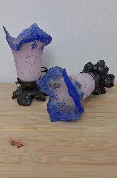 Lamp (2) - Glas, Messing, Antiek en Kunst, Curiosa en Brocante