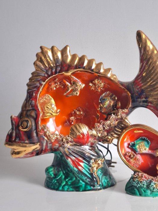 Vallauris - VALLAURIS - Lamp - lamp - Faience (tin glazuur), Antiek en Kunst, Antiek | Verlichting
