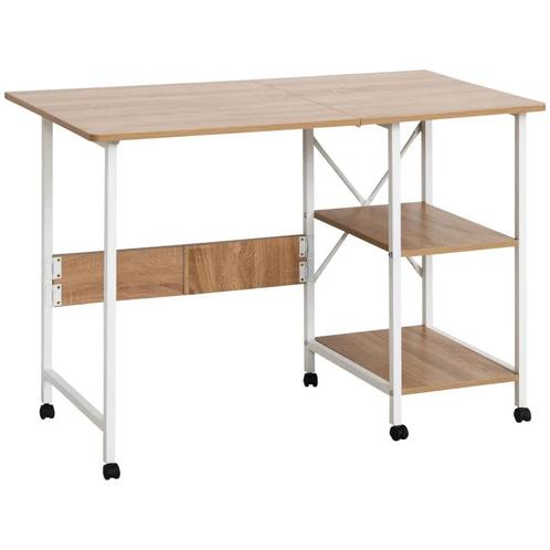 TRUUSK Klaptafel Bureau Bijzettafel - Mobiel met Wielen - MD, Huis en Inrichting, Bureaus, Verzenden