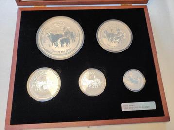 Australie. 2015 Lunar II, Year of the Goat - 5 coins in box