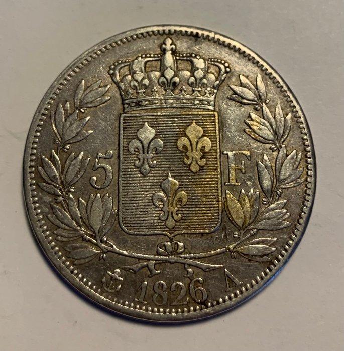 Frankrijk. Charles X. 5 Francs 1826-A, Paris (Zonder, Postzegels en Munten, Munten | Europa | Euromunten