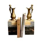 Boekensteunen (2) - Marmer, Verguld brons, Antiek en Kunst