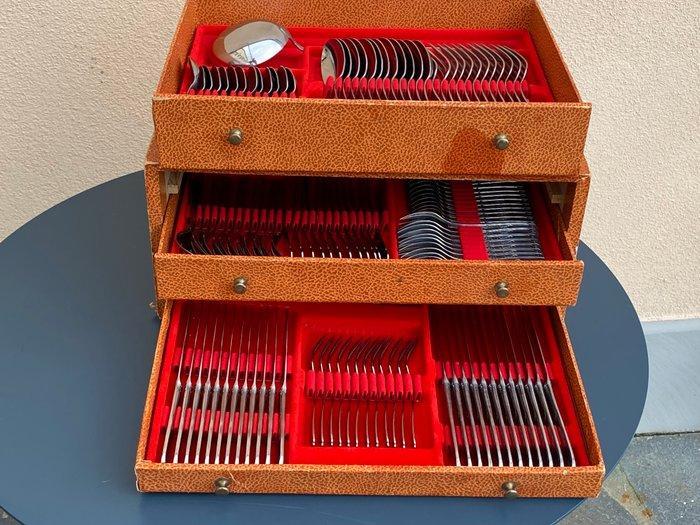 EINOX - Bestekset voor 12 personen (132) - Staal, Verzilverd, Antiek en Kunst, Antiek | Meubels | Tafels