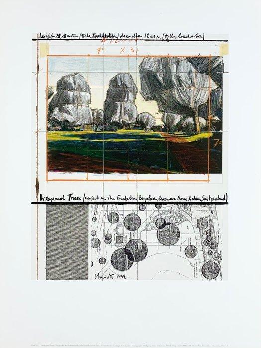 Christo (1935-2020) - Wrapped Trees Nr. IV (Riehen) -, Antiquités & Art, Art | Dessins & Photographie