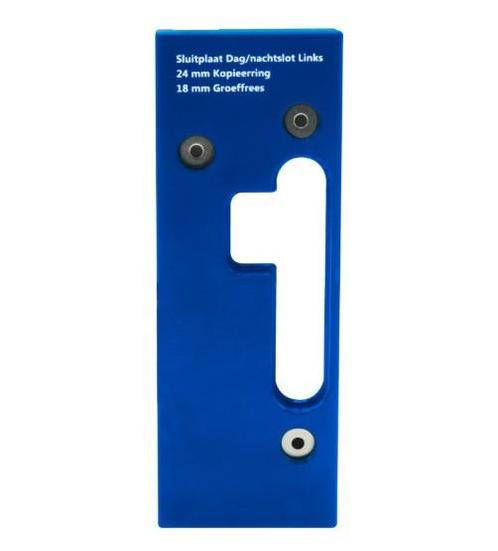 Boormal sluitplaat dag/nachtslot links, Doe-het-zelf en Bouw, Hang- en Sluitwerk, Klink of Kruk, Nieuw, Overige materialen