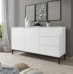 Dressoir wit 150x41x80cm industrieel, Maison & Meubles, Armoires | Dressoirs, Verzenden