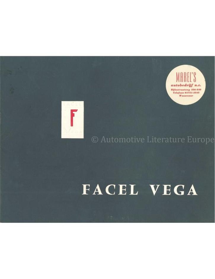 1961 FACEL VEGA HK 500 PROSPEKT ENGELS, Boeken, Auto's | Folders en Tijdschriften, Ophalen of Verzenden