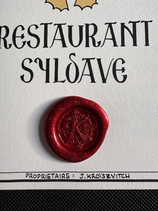 Menu Klow Restaurant Syldave + cachet de cire, Livres, BD