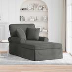 vidaXL Chaise Lounge met Rok Donkergrijs 91 x 157 x 91 cm, Verzenden